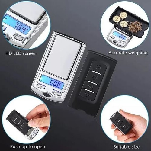LCD multifunción en forma de llavero portátil a escala de gramos 200 g/0,01 g - Imagen 4 de 12