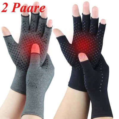 2 Paar Arthritis-Kompressionshandschuhe zur Schmerzlinderung bei Osteoarthritis