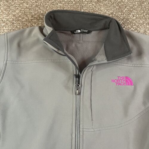 The North Face Gray Pink Fleece Lined Winter Jacket Women’s Size Large EUC - Picture 1 of 12