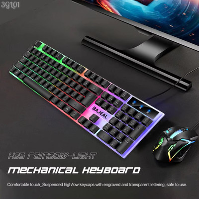 Wired Mechanical Gaming Keyboard, Ergonomic Backlit Keycaps for PC & Office