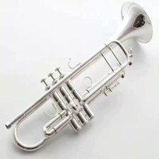 Free shipping music instrument LT198GS-85 silver plating Bb trumpet with case