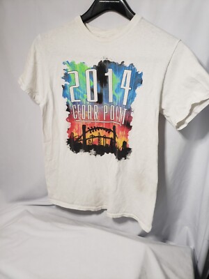 2014 Cedar Point Amusement Park - White T-Shirt - Child Size S - Sandusky Ohio
