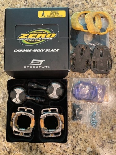 Speedplay Zero Chromoly Pedals and Cleats and Extra Covers
