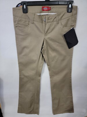 Dickies (NWT) Brown Pants Work Lowrise Bootcut Size 3 Women's