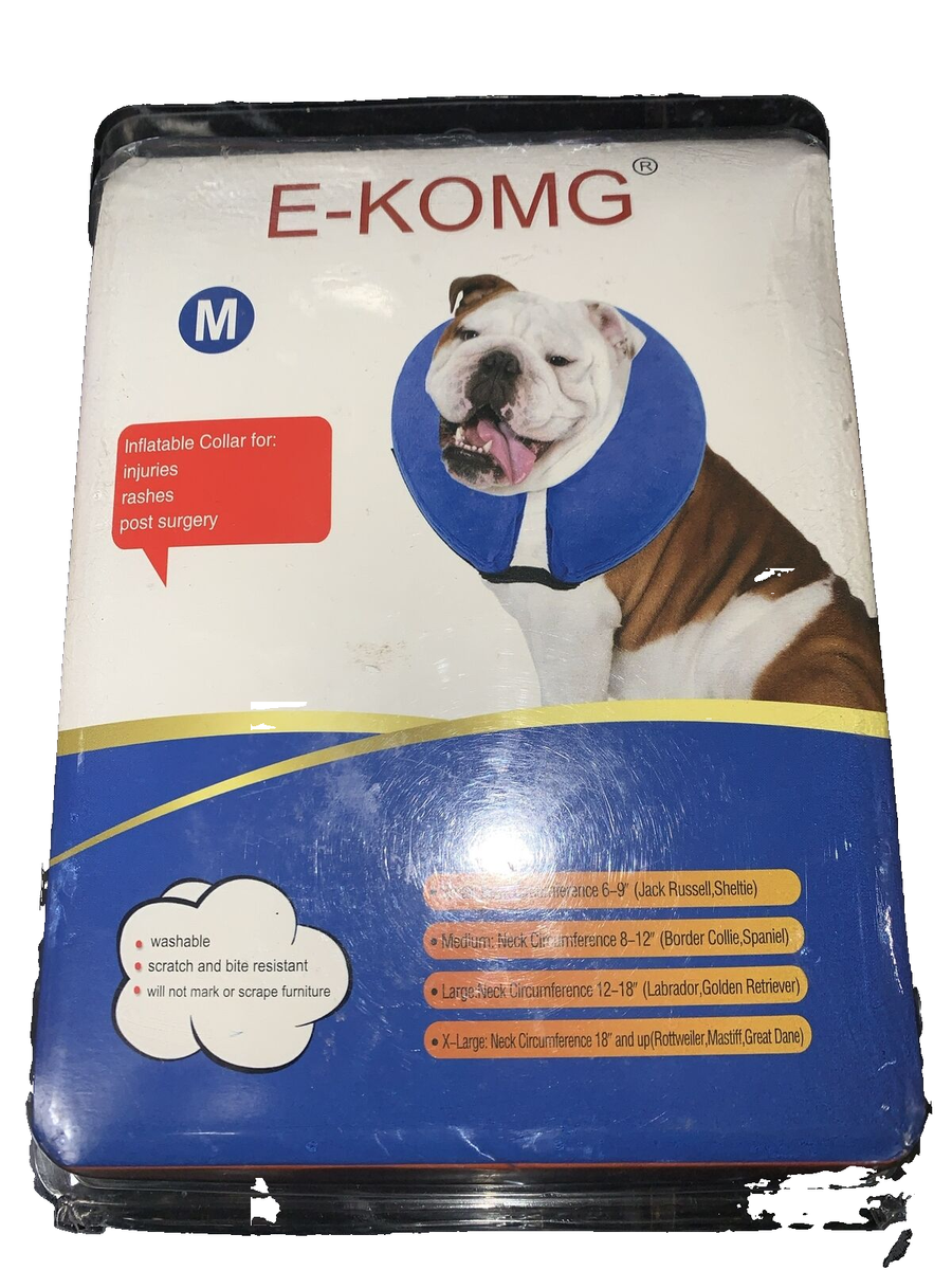 E-KOMG Dog Cone After Surgery Inflatable Collar Blow Up Dog Collar