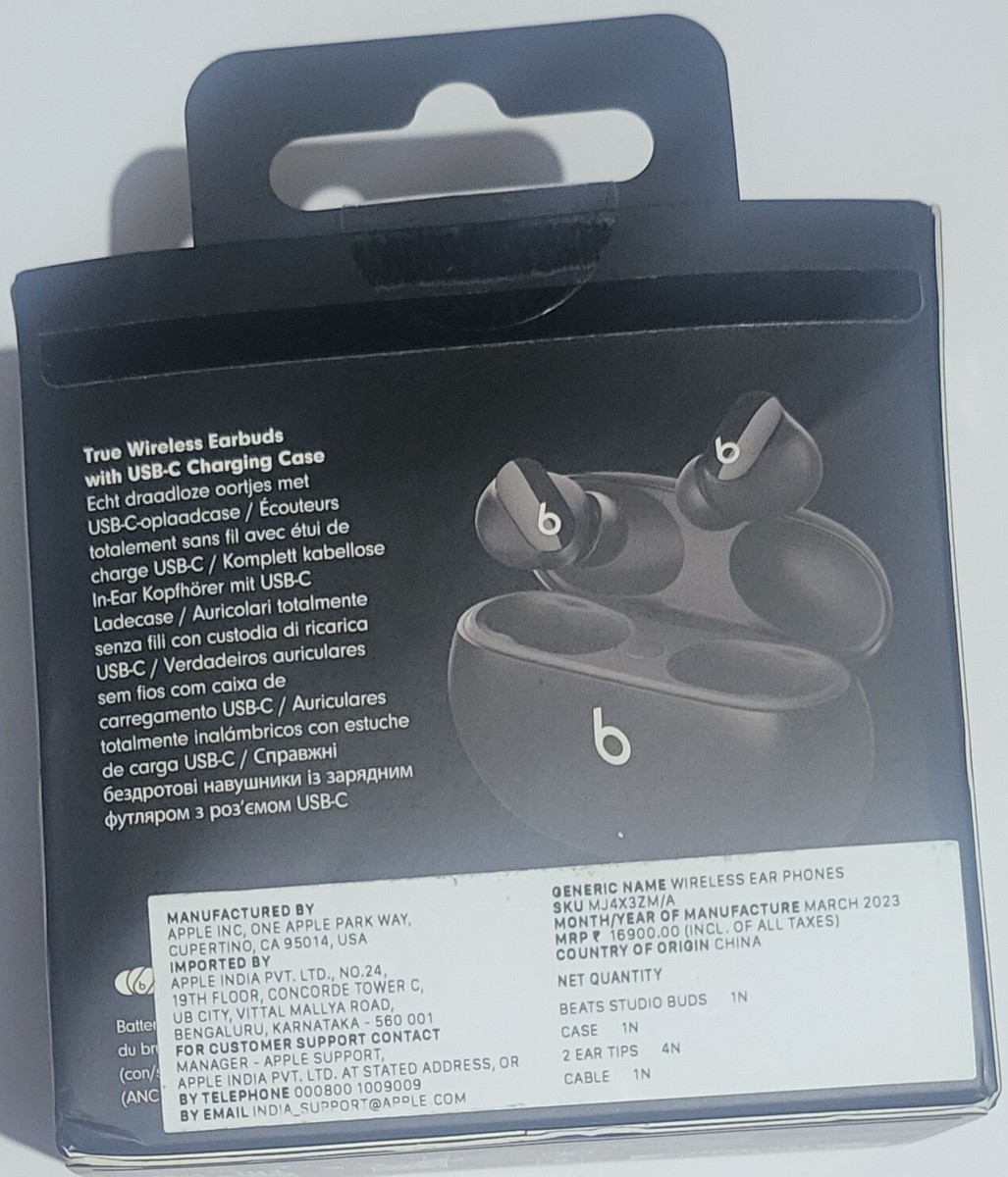 New Beats Studio Buds In BLACK True Wireless EARBUDS | eBay