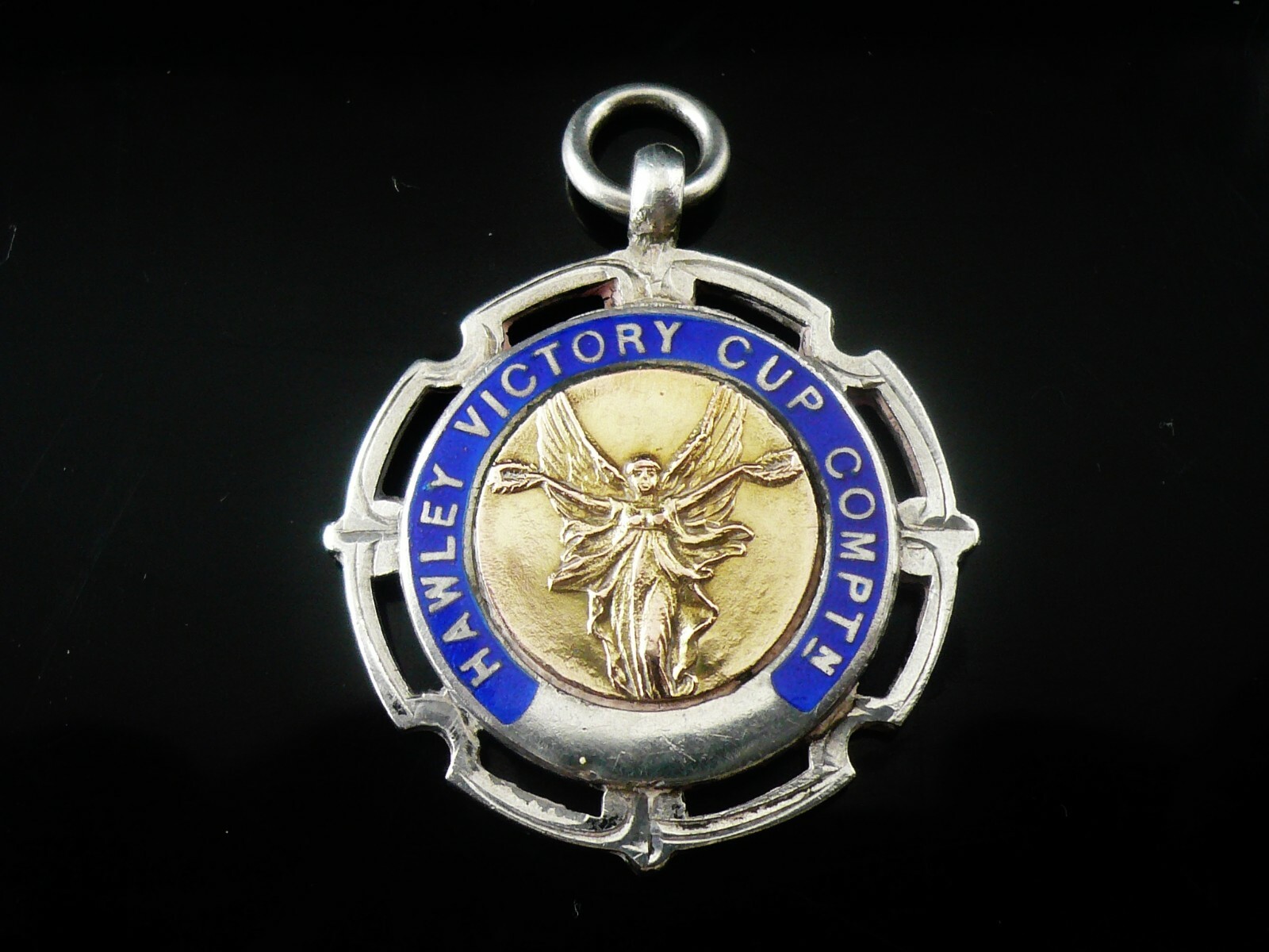 Sterling Silver Enamel Pocket Watch Fob