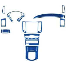 24Pcs Blue Carbon Fiber Full Interior Kit Dash Trim For Infiniti G35 G37 2007-13