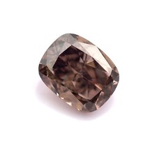 0.50 Carat GIA Certified Natural Loose Diamond Fancy Dark Brown Cushion SI1 3334.50 per carat