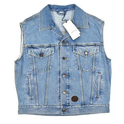 NWT $1200 Gucci Stone Bleached Denim 