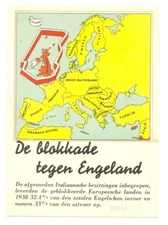 NETHERLANDS WW II PPC - GERMAN WAR PROPAGANDA ENGLAND BLOCKADE -VF --@9