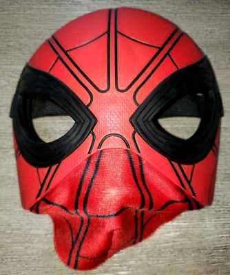 boys SPIDERMAN MASK CAPE 2 PC one size soft bottom mask molded top NICE! - Image 1 of 3