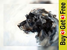 Artistic Dog Study 5"x7" Print on Matte Paper | Elegant Brushstroke Artwork