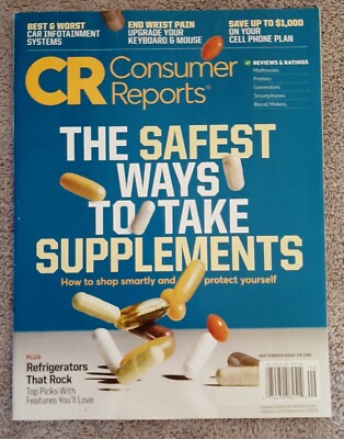 Consumer Reports September 2020 Magazine - The Safest Ways to Take Supplements 