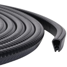 Joyfolk 20Ft U-Shape Edge Trim Rubber Edge Banding Metal Clips 3/8 W X 1/2 H
