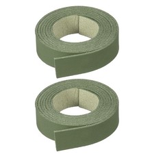 2 Pcs Faux Suede Leather Strap 15mm x 1.1 Yard Leather String Cord, Army Green