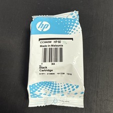 HP 60 CC640W Black Ink Cartridge - Original OEM Sealed