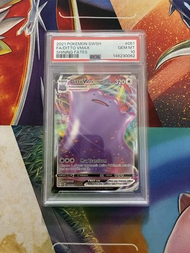 Pokemon  Card TCG Ditto VMAX Shining Fates Holo Ultra Rare Card 051/072 PSA 10