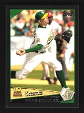 Brad Ziegler Oakland Athletics 2009 Topps Black #46 SN /58