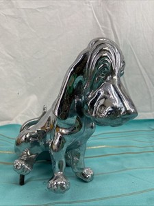Chrome Bassett Hound Hood Ornament