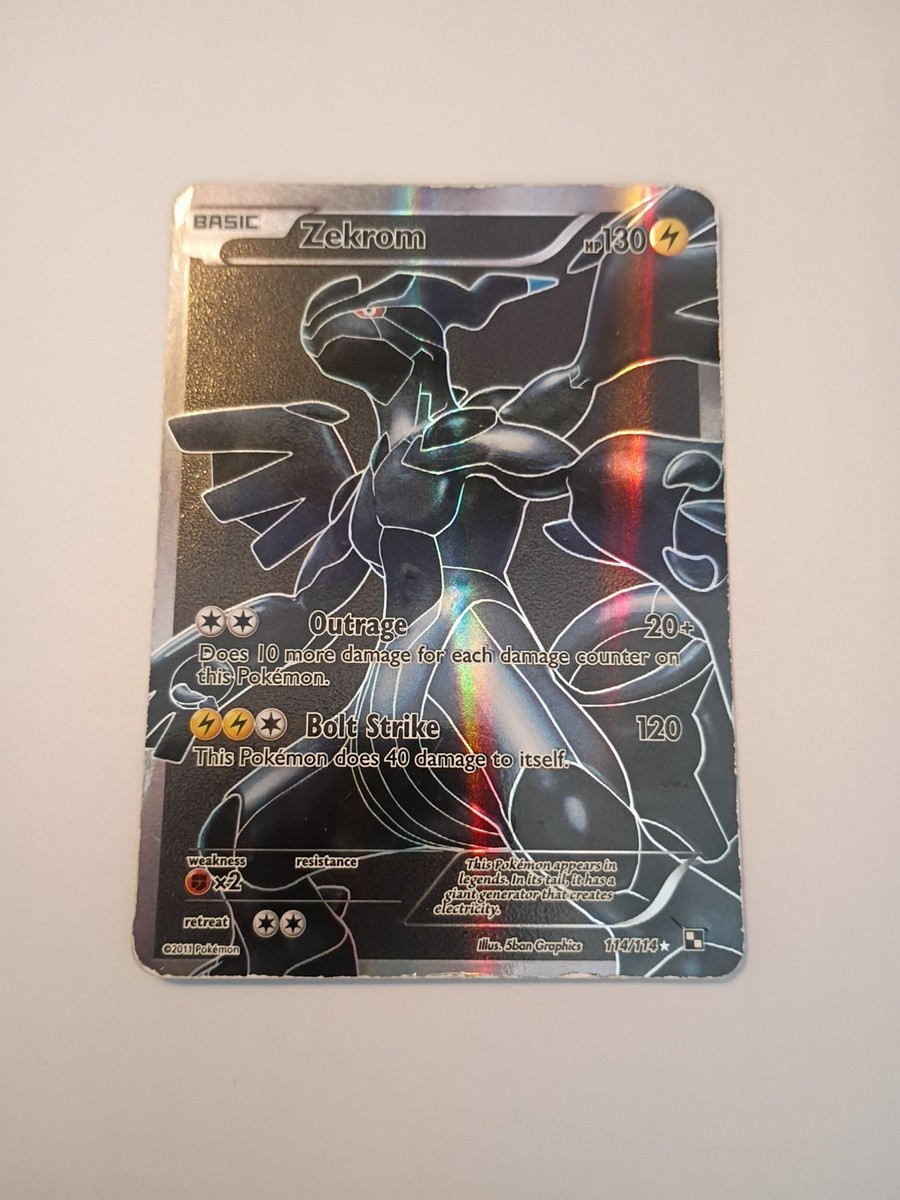 Pokemon TCG Zekrom Full Art Ultra Rare Holo Card 114/114 | eBay