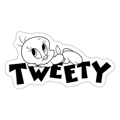 Looney Tunes Tweety Ausmalmotiv Aufkleber Sticker, max. 10 x 10 cm, 10 x 10 cm
