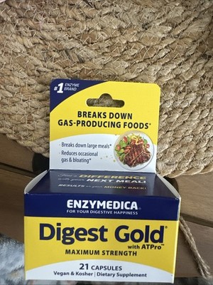ENZYMEDICA Digest Gold ATPro 21 Enzyme Capsules NEW Exp 6/2025