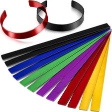 12 Pcs Metal Stamping Blanks Anodized Aluminum Bracelet Blanks Colorful Engravin