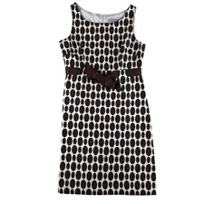 Vintage Jessica Howard Dress Womens 10 Polka Dot Bow Fit Flare Knee Length Lined