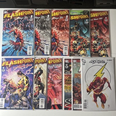 Flashpoint 1-5 & Road To w/Variants & COA from Provenace Collec -11 DC Comics VF