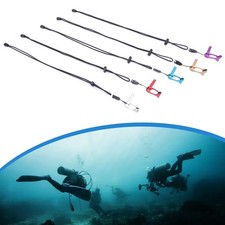 Adjustable Swimming Nose Clip with Lanyard for Secure For Freediving Use