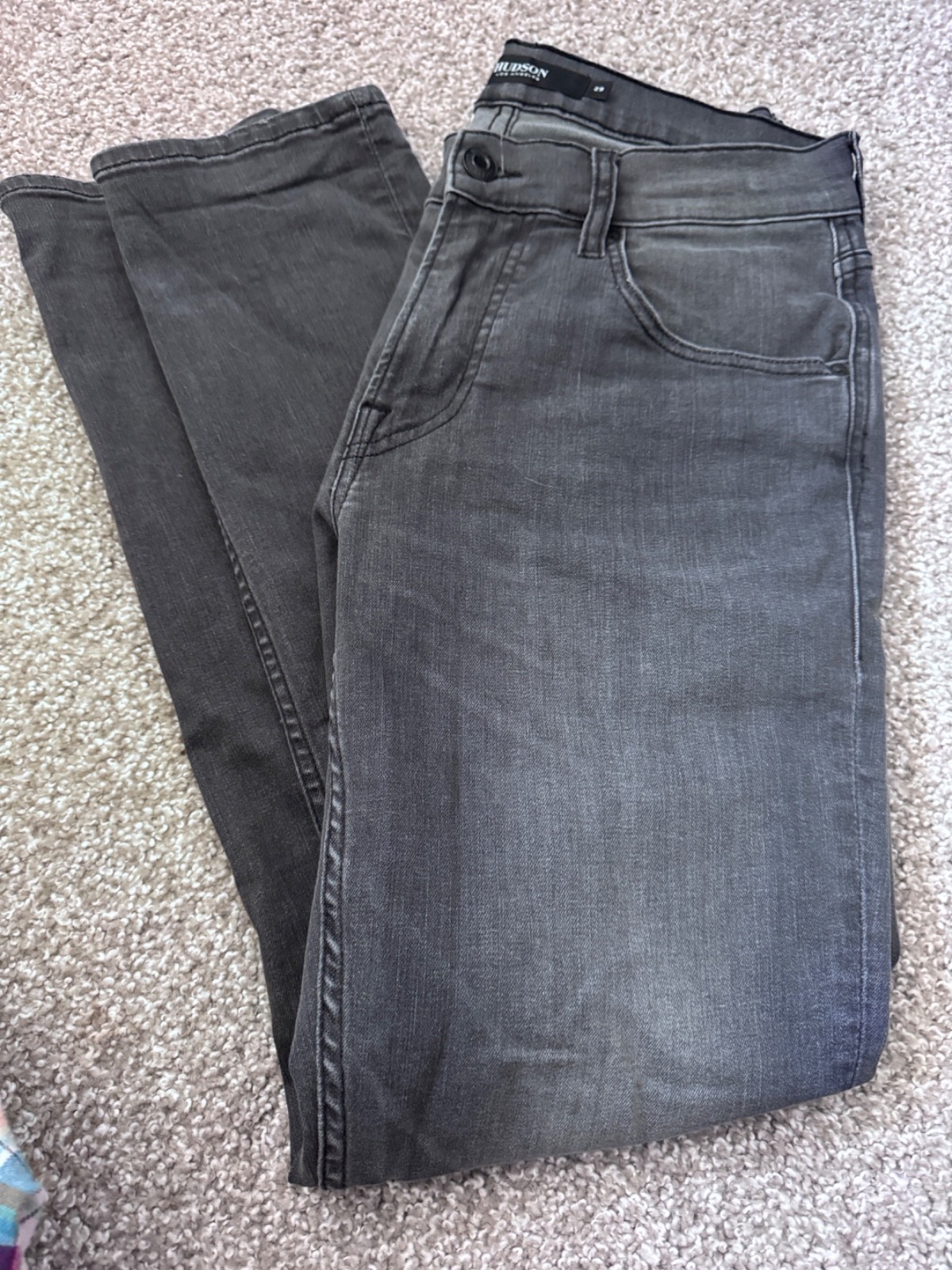 Hudson Sz 29 Los Angeles Blake Slim Straight Jeans Gray Denim