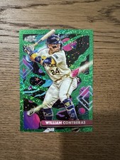 2025 Topps Cosmic Chrome - William Contreras #171 Green Space Dust Refractor /75