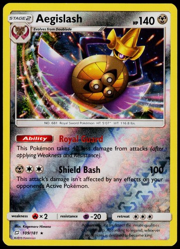 Aegislash 109/181 Team Up - Reverse Holo Pokemon NM/M (Rare)