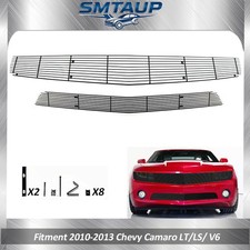 Black Grill For 2010-2013 Chevy Camaro Ltls V6 Phantom Upper Lower Grille 11 12 Black Grill For 2010-2013 Chevy Camaro Ltls V6 Phantom Upper Lower Grille 11 12