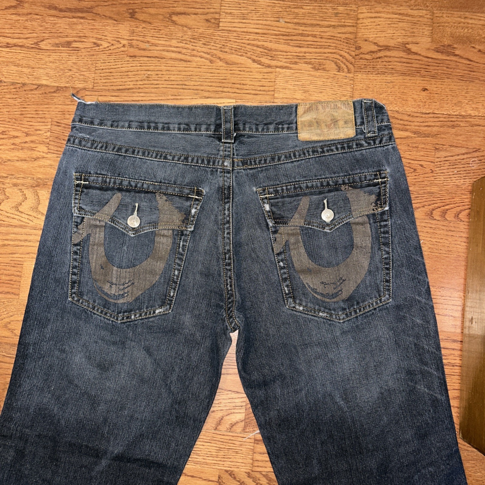 Vtg True Religion Men's 40 x 33 painted pocket distressed thumbnail 6