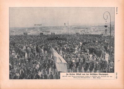 Kreta Unabhängigkeit von der Türkei - Treueid in Kandia - 1908 ~21x29cm