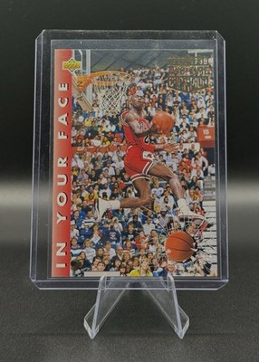 1992 Upper Deck Michael Jordan In Your Face Slam Dunk #453 Bulls NBA Card