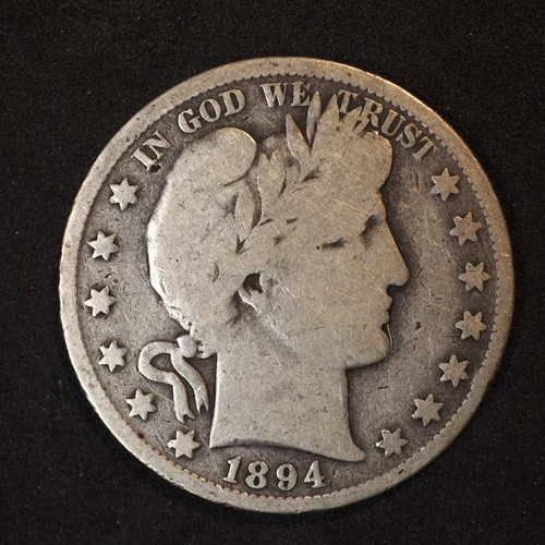 1894 **P** BARBER SILVER HALF DOLLAR ***NICE COIN!***  FREE SHIPPING! C1877