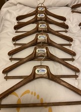 6 x Celio Meubles Plastic Suit Coat Hangers 40cm Wood Effect Ex Store Display
