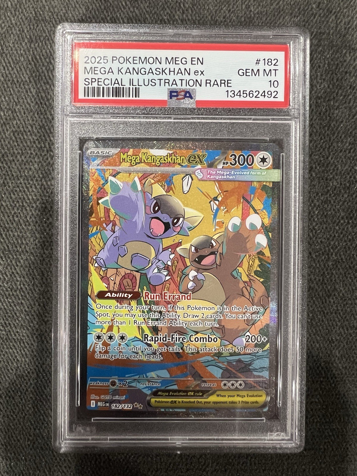Mega Kangaskhan EX 182/132 Special Illustration Rare ME01 Mega Evolution PSA 10