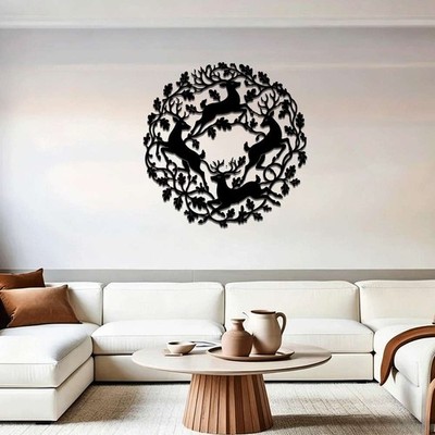 Rustic Style Metal Wall Art Exquisite Aesthetic Room Deco Living Room