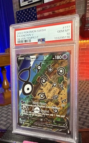 🔥 PSA 10 🔥 UNOWN V 🔥 177/195 2022 SILVER TEMPEST POKEMON