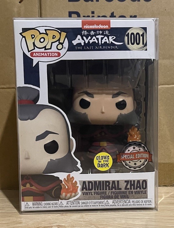 Admiral Zhao Glow GITD AVATAR The Last Airbender #1001 Funko Pop + Protector