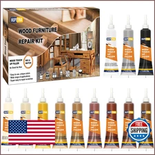 Hupeyna 12-Color Wood Furniture Repair Kit & Touch Up Filler | Scratches, Cracks