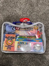 TY Beanie Babies Official Club Platinum Set w/ Case Accessories Ref 592