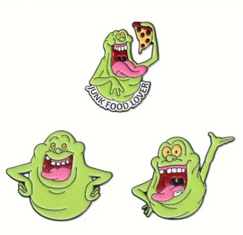 Ghostbusters Slimer pin badge collection. - Picture 2 of 3