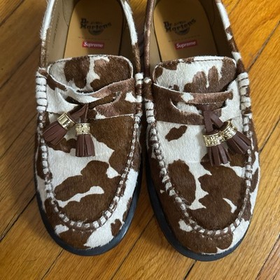 Supreme x Dr. Martens Penton Tassel Loafer Cow Print Size 7 Men's