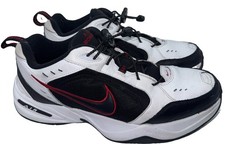 Nike Air Monarch IV White Black Red Training 415445-101 Men's 12 Pre-Owned