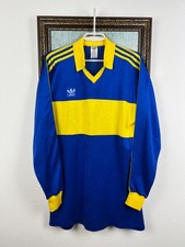 Boca Juniors Home football shirt 1988 Soccer Adidas Long Sleeve Jersey Mens Sz L